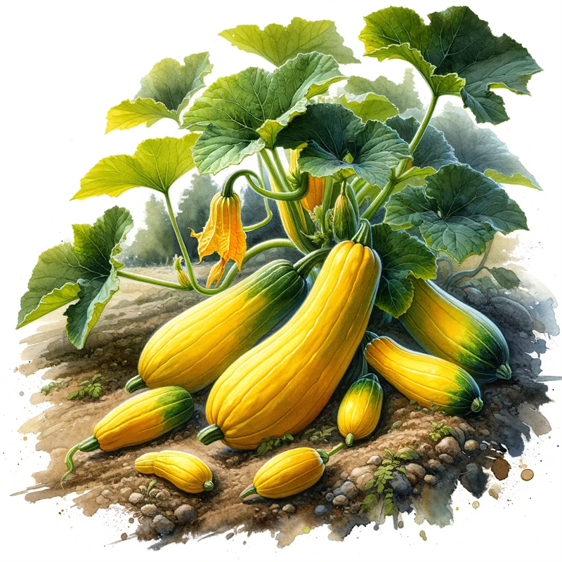 Yellow Straightneck 366 Le Jardin du Gourmet